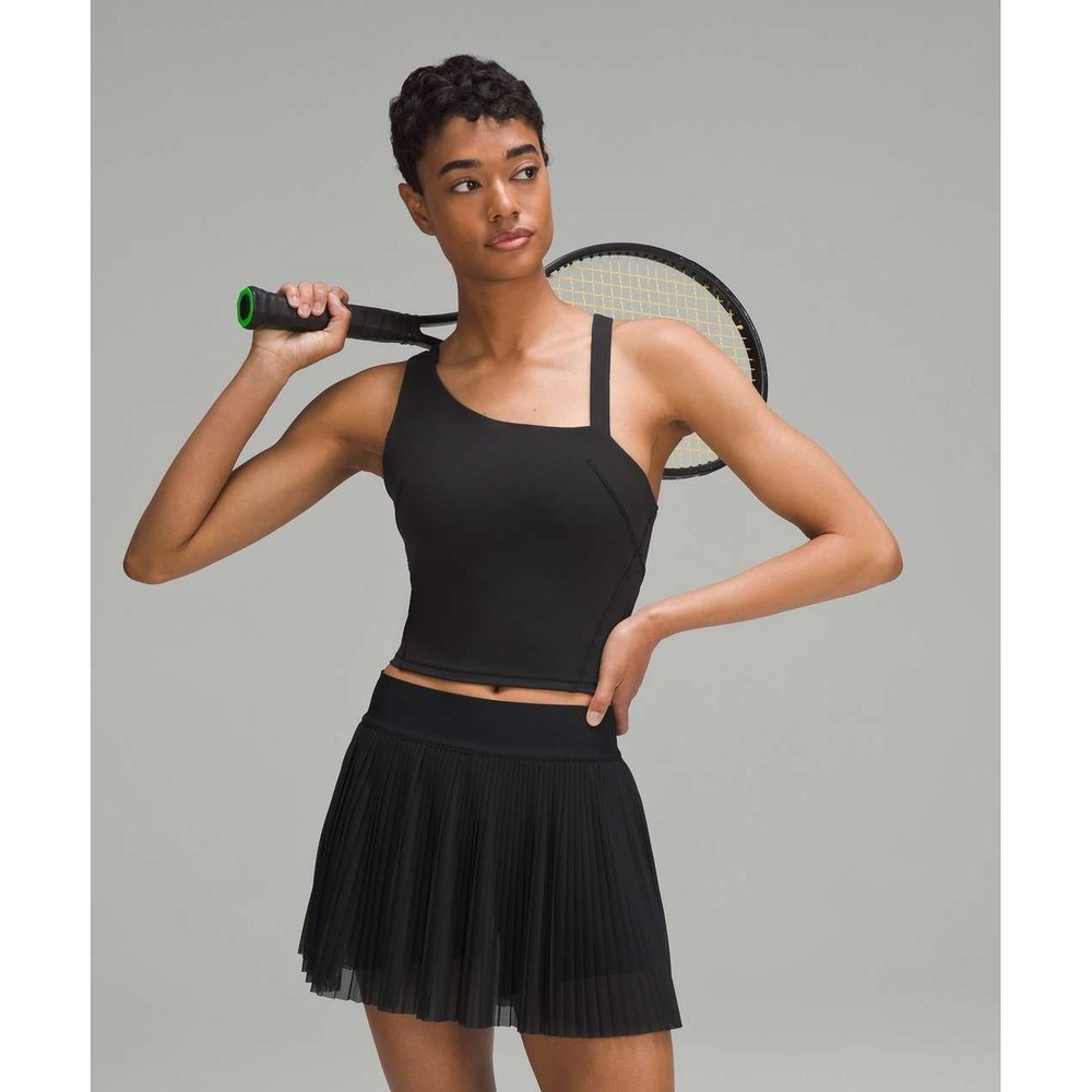 Lululemon Everlux Asymmetrical Tennis Tank Top Black - Size 4